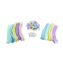 Pack de 300 chenilles, yeux mobiles et pompons P&acirc;ques - Loolipo photo du produit