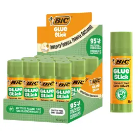 12 B&acirc;tons de colle 36 g formule naturelle Bic photo du produit