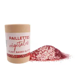 PAILLETTES BIOD&Eacute;GRADABLE V&Eacute;G&Eacute;TALES EN TUBE CARTON 35 GRAMMES - ROUGE photo du produit