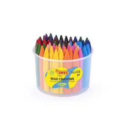 72 Crayons cire Jumbo EasyGrip+2 tailles crayons Coloris assortis Jovi photo du produit