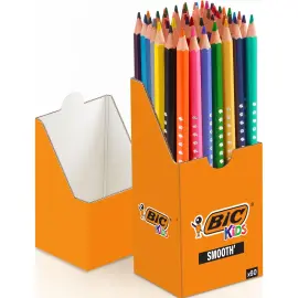 60 crayons de couleur Kids Smooth Coloris assortis Bic photo du produit