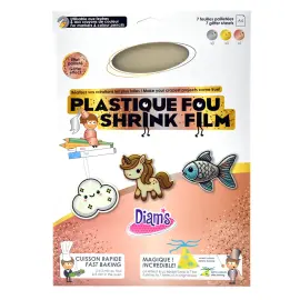Set de 7 feuilles plastique fou paillet&eacute; A4 Coloris assortis Diams photo du produit