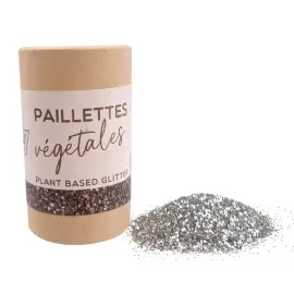 PAILLETTES BIOD&Eacute;GRADABLE V&Eacute;G&Eacute;TALES EN TUBE CARTON 35 GRAMMES - ARGENT photo du produit