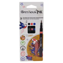 GRIMTOUT INK SET DE 3 COULEURS ASSORTIES COULEURS TRADITIONNELLES photo du produit
