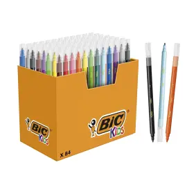 84 Feutres de coloriage KIDS Pointe fine Couleurs assorties BIC photo du produit