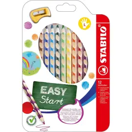 etui 12 crayons couleurs stabilo gaucher + 1 taille crayons photo du produit
