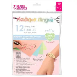 KIT PLASTIQUE DINGUE SCOLAIRE 12 F. PASTEL photo du produit