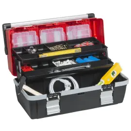 Bo&icirc;te &agrave; outils McPlus Alu 22, PP, rouge/noir - Allit photo du produit