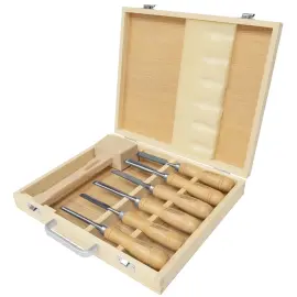 Jeu d'outils de sculpture bois, 7 pi&egrave;ces - Br&uuml;der mannesmann photo du produit