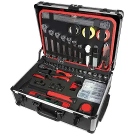 Bo&icirc;te &agrave; outils, 211 pi&egrave;ces, en valise alu - Br&uuml;der mannesmann photo du produit