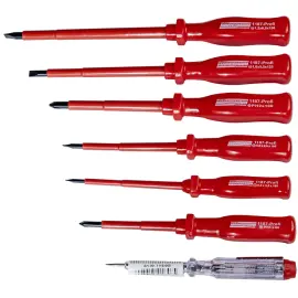 Kit de tournevis VDE, 7 pi&egrave;ces - Br&uuml;der mannesmann photo du produit