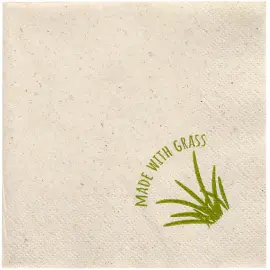 Serviette coktail, 240 x 240 mm, naturel - Papstar photo du produit