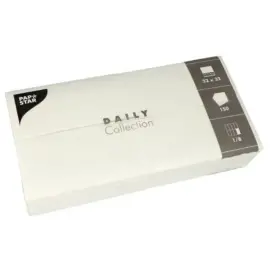 Serviette bistrot - 320 x 320 mm - 3 couches - Blanc - Papstar photo du produit