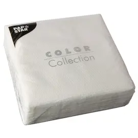 Serviette, 330 x 330 mm, 1 couche, blanc - Papstar photo du produit