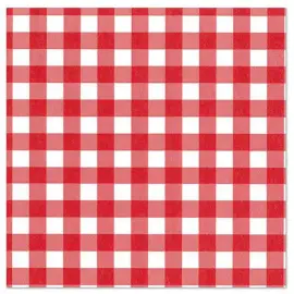 Serviette &agrave; motif 'Vichy Karo', 330 x 330 mm - Papstar photo du produit