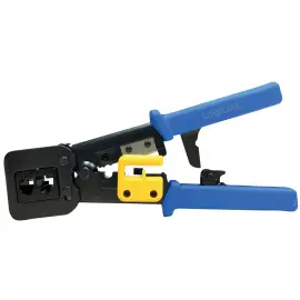 LogiLink Pince &agrave; sertir coupante, bleu/ jaune - Logilink professional photo du produit