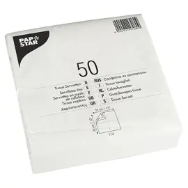 Serviette, 330 x 330 mm, 2 couches, blanc - Papstar photo du produit