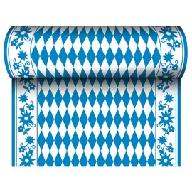 Chemin de table 'Bleu/Blanc', (l)400 x (L)24 m - Papstar photo du produit