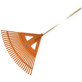 Balai &agrave; feuilles Quick Fit, manche en bois, 27 dents - Bradas photo du produit