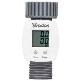 D&eacute;bitm&egrave;tre d'eau num&eacute;rique WHITE LINE, 3/4', gris - Bradas photo du produit