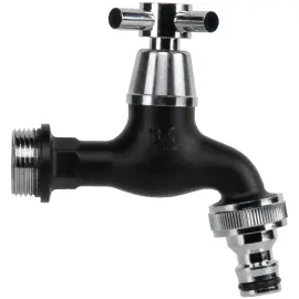 Robinet 3/4', boisseau sph&eacute;rique, noir mat - Bradas photo du produit