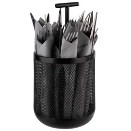 Range-couverts DART, en m&eacute;tal, noir - Aps photo du produit