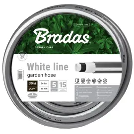 Tuyau d'arrosage WHITE LINE, 3/4', argent/blanc, 20 m - Bradas photo du produit