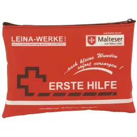 Trousse de premiers secours mobile LEINA, 24 pi&egrave;ces, en nylon, rouge - Leina-Werke photo du produit