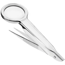 Pince pr&eacute;celle avec loupe, argent - First Aid Only photo du produit