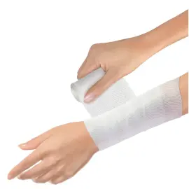 Bande de gaze &eacute;lastique, 60 mm x 4,0 m, blanc - Lifemed photo du produit
