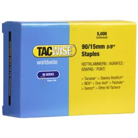Agrafes &eacute;troites 90/20 mm galvanis&eacute;es, 5.000 pi&egrave;ces - Tacwise photo du produit