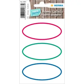 &Eacute;tiquette de cuisine HOME, oval, bord color&eacute; - Herma photo du produit