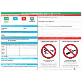 Panneau affichage obligatoire, 570 x 420 mm - Exacompta photo du produit