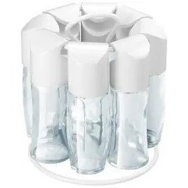 Porte-&eacute;pices Spice 8, non garni, rond, blanc - Metaltex photo du produit