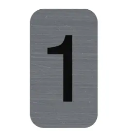 Plaque de signalisation chiffres '1', 25 x 44 mm - Exacompta photo du produit
