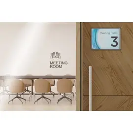 Plaque de porte, 210 x 80 mm, argent - Europel photo du produit