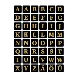 Stickers alphabetique A-Z, film marqu&eacute;, noir/or - Herma photo du produit