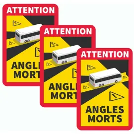 Plaques magn&eacute;tiques + autocollant Angles morts - 3 pi&egrave;ces - IWH photo du produit