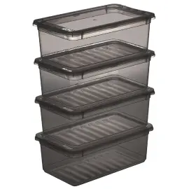 Set de bo&icirc;tes de rangement 'bea', 3x 18 L, gris - Keeeper photo du produit