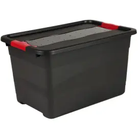 Bo&icirc;te de rangement 'eckhart', 52 L, graphite/rouge - Keeeper photo du produit