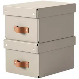 Bo&icirc;te de rangement Puro, carton, 7 L, set de 2, noir - Leitz photo du produit