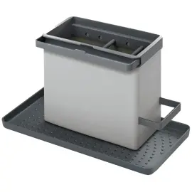 Rangement pour &eacute;vier Tidytex, plastique, gris - Metaltex photo du produit