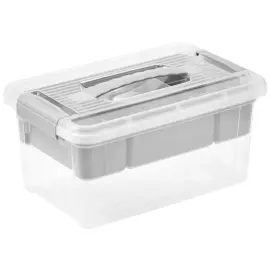 Bo&icirc;te de rangement 'henri', 5 litres, gris - Keeeper photo du produit