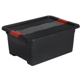 Bo&icirc;te de rangement 'eckhart', 12 L, graphite/rouge - Keeeper photo du produit