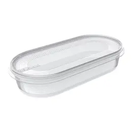 Bo&icirc;te de cong&eacute;lation Helsinki, 0,4 litre, ovale - Plast Team photo du produit