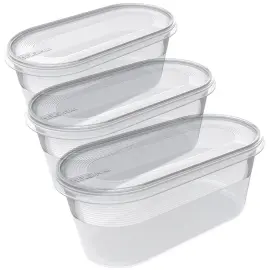 Set de 3 bo&icirc;tes de cong&eacute;lation Helsinki, 0,8 L - Plast Team photo du produit