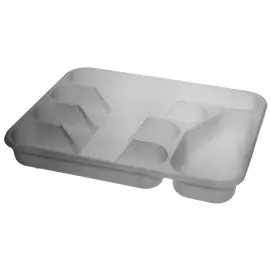 Range-couverts, 5 compartiments, argent - Plast Team photo du produit