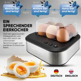 Cuiseur &agrave; oeufs PC-EK 1276, avec signal vocal - Profi Cook photo du produit