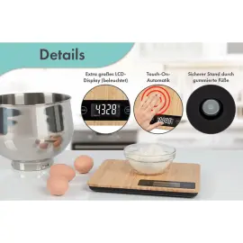 Balance de cuisine en bambou PC-KW 1271 - Profi Cook photo du produit
