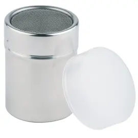 Saupoudreuse avec couvercle anti-poussi&egrave;re, argent - APS photo du produit